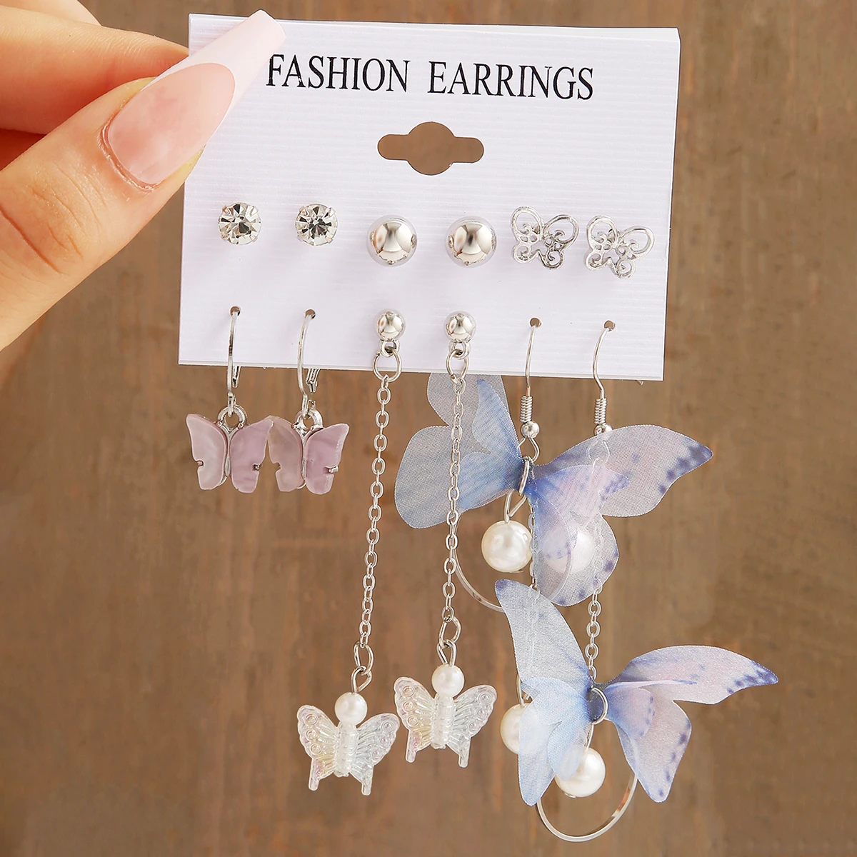 Fashion Gold Color Earrings Set For Women Boho Heart Butterfly Pearl Drop Earrings Metal Dangle Jewelry Gifts 2024 New Trendy