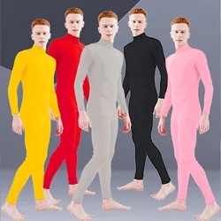 Summer New All Inclusive Face Revealing Solid Color Jumpsuit Stage Performance Costume Solid Color Half Pack Tight Fit