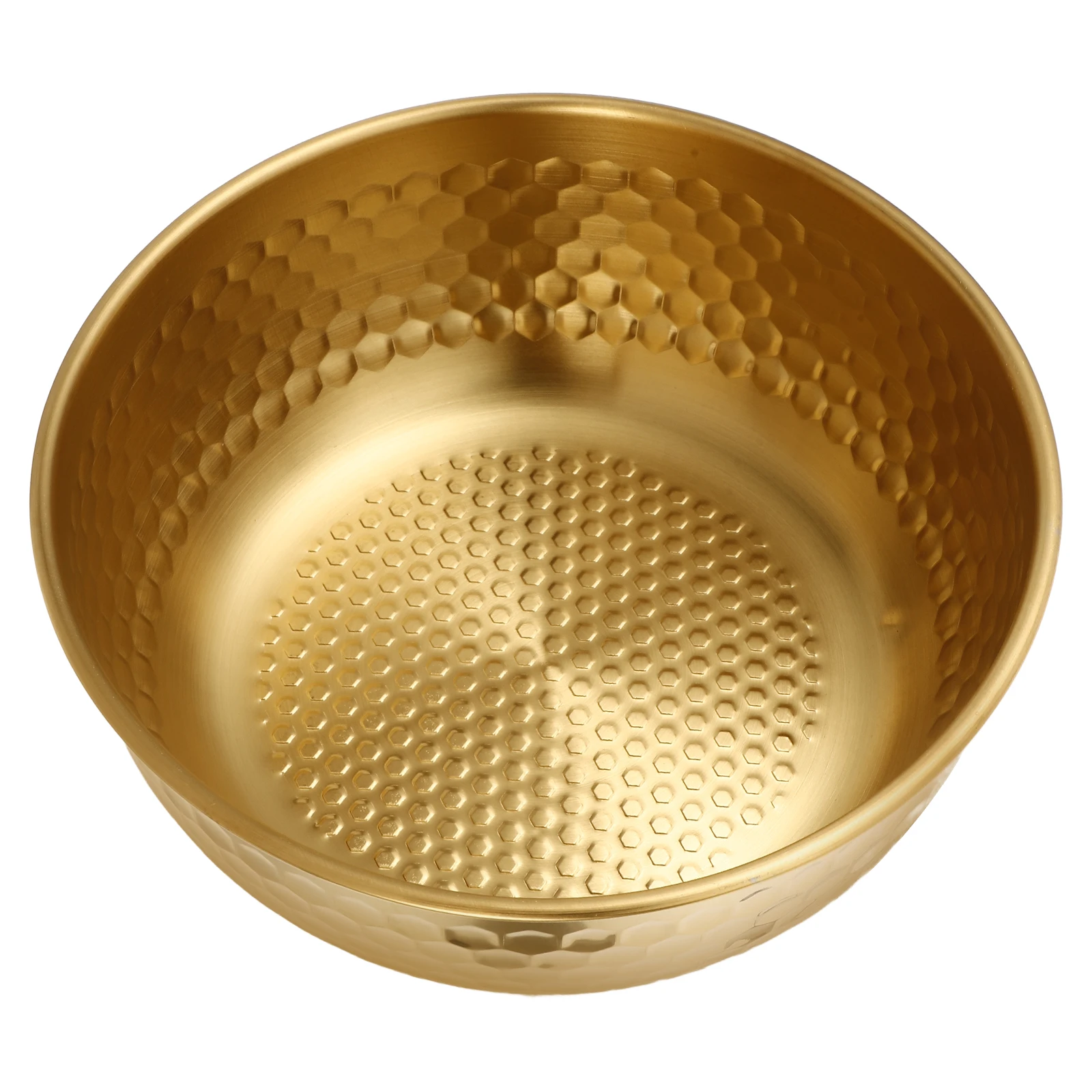 

1pcs Hammered Salad Bowl Stainless Steel Large Capacity Easy Clean Japanese Texture Kitchen Home Asian Ramen Bowls Metal