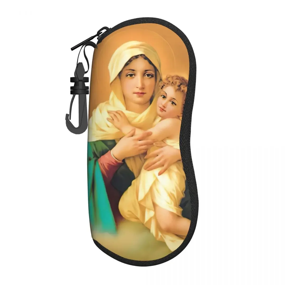 Custom Our Lady Of Schoenstatt Shell Eyeglasses Protector Cases Men Women Sunglass Case Virgin Mary Catholic Saint Glasses Pouch