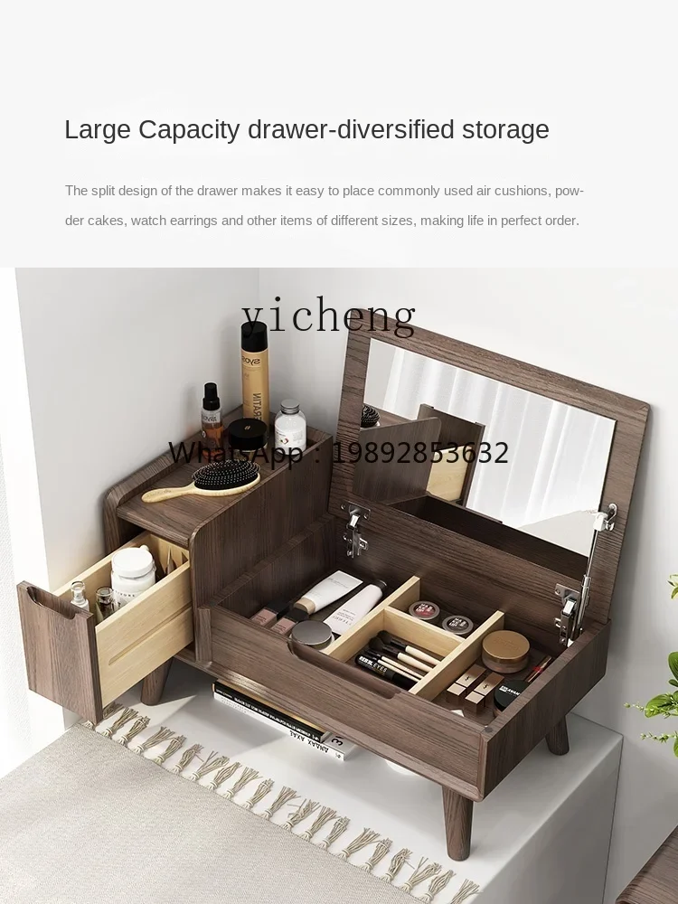 

b18 Bay Window Dressing Table Bedroom Mini Makeup Table Small Dresser Simple Modern Storage Cabinet Integrated