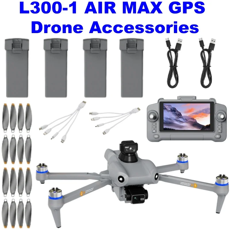L300-1 AIR MAX GPS Drone Accessories Battery 7.4V 4500mAh Motor Arm Propeller USB Line 4-in-1 Line Drone Motor Arm Spare Parts