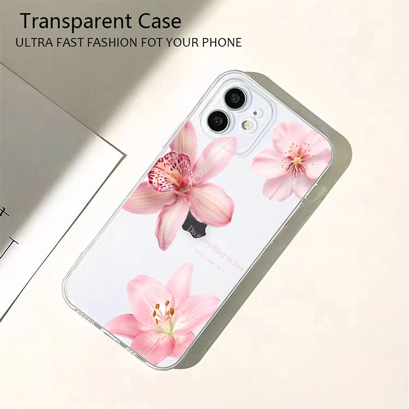 جراب هاتف الكركديه كريستال زهرة نمط ل Realme C63 C65 C61 C55 C53 C51S C75 14 Pro Plus 5G 13 12 10 11 8i GT6 6T غطاء