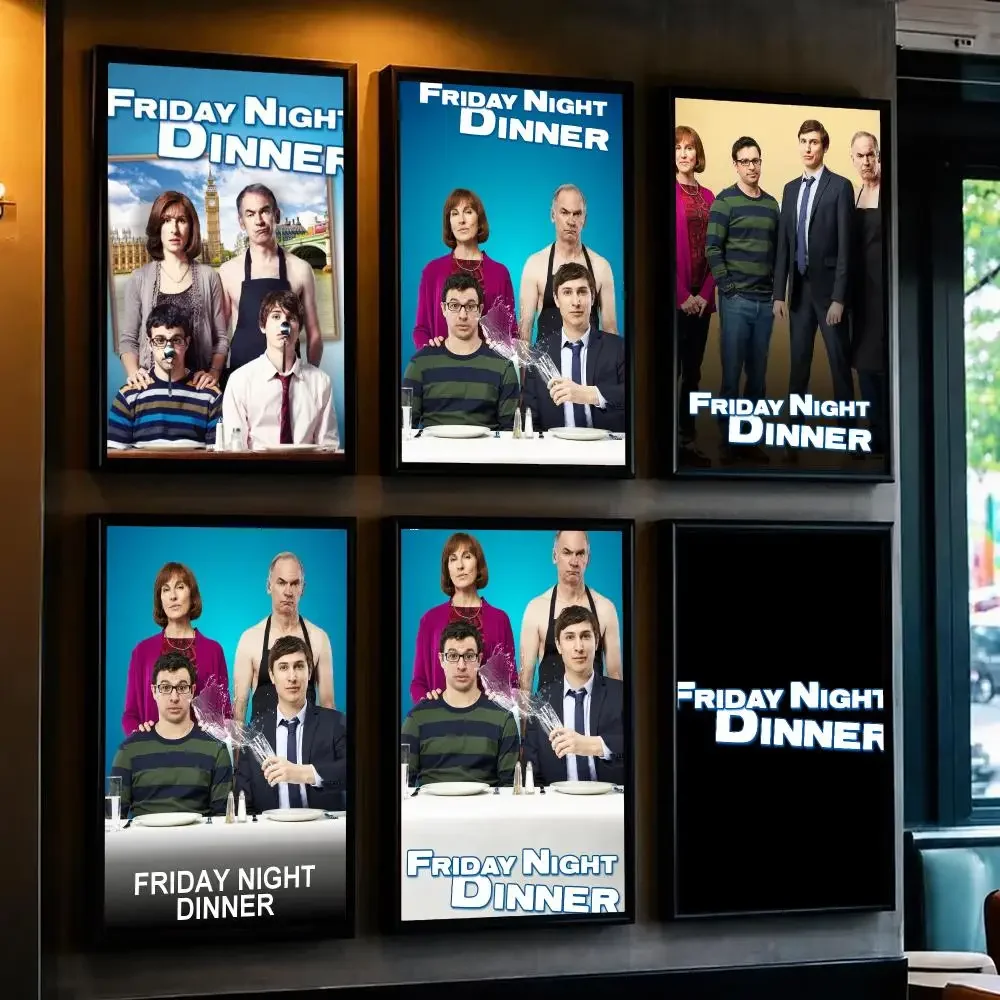 tv series F-Friday Night Dinner-R Poster Decorative Wall Art Sticker for Cafe Office Bedroom and Living Room