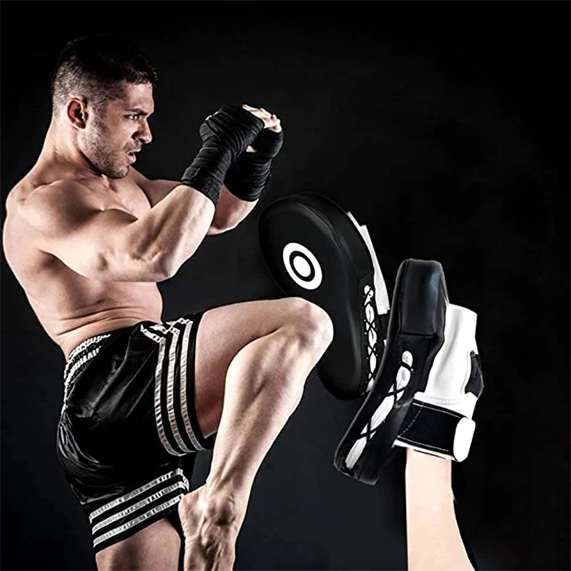 1/2 stücke Gebogene Boxsack Boxen Ausrüstung Fokus Boxsäcke Für Taekwondo Muay Thai Karate Erwachsene Kinder PU Ausbildung Pfoten Pads – Detail 6