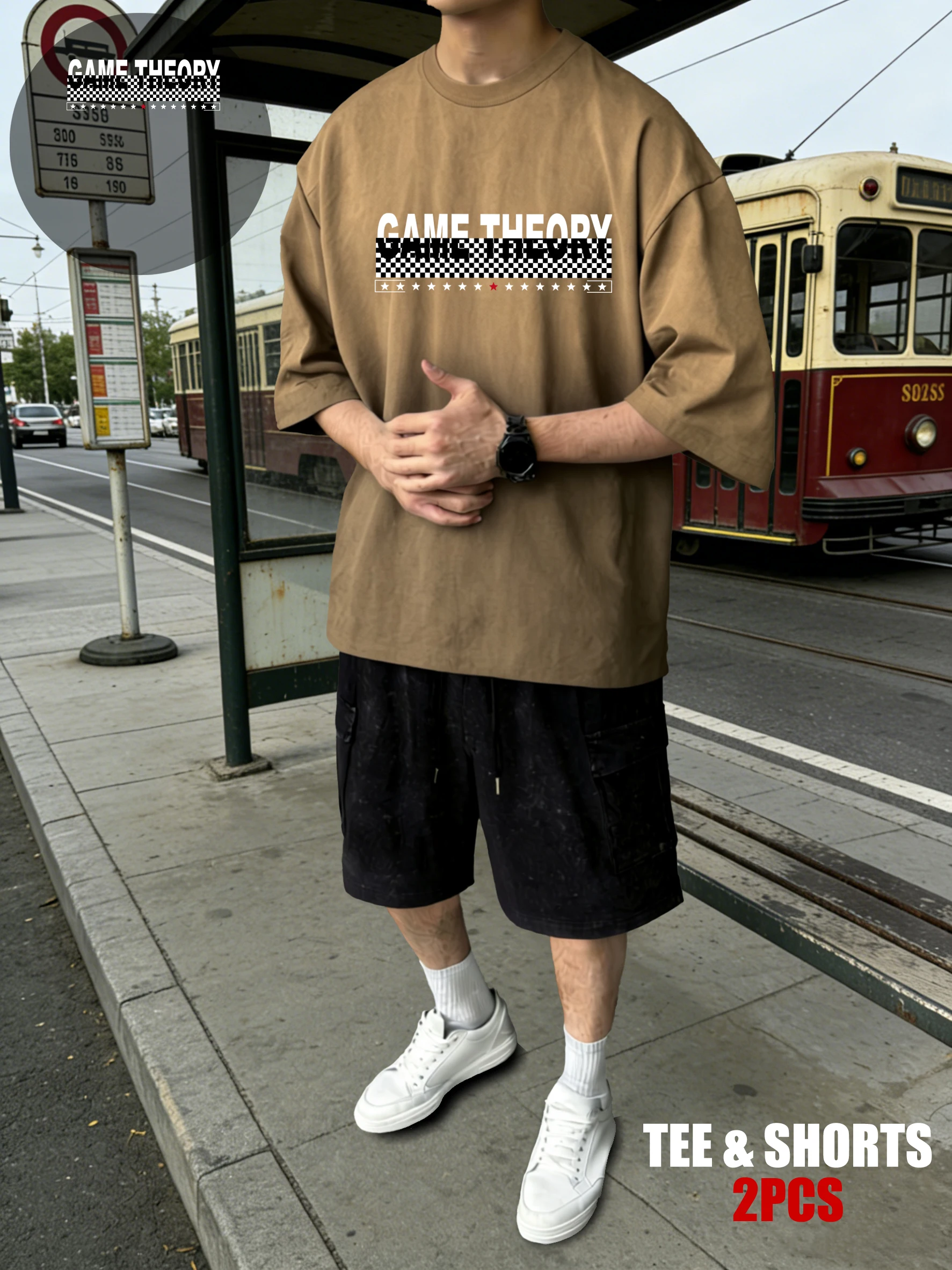 

Футболка с принтом Game Theory Art Word Design, мужская летняя модная футболка и шорты, модная хлопковая одежда унисекс с круглым вырезом и короткими рукавами