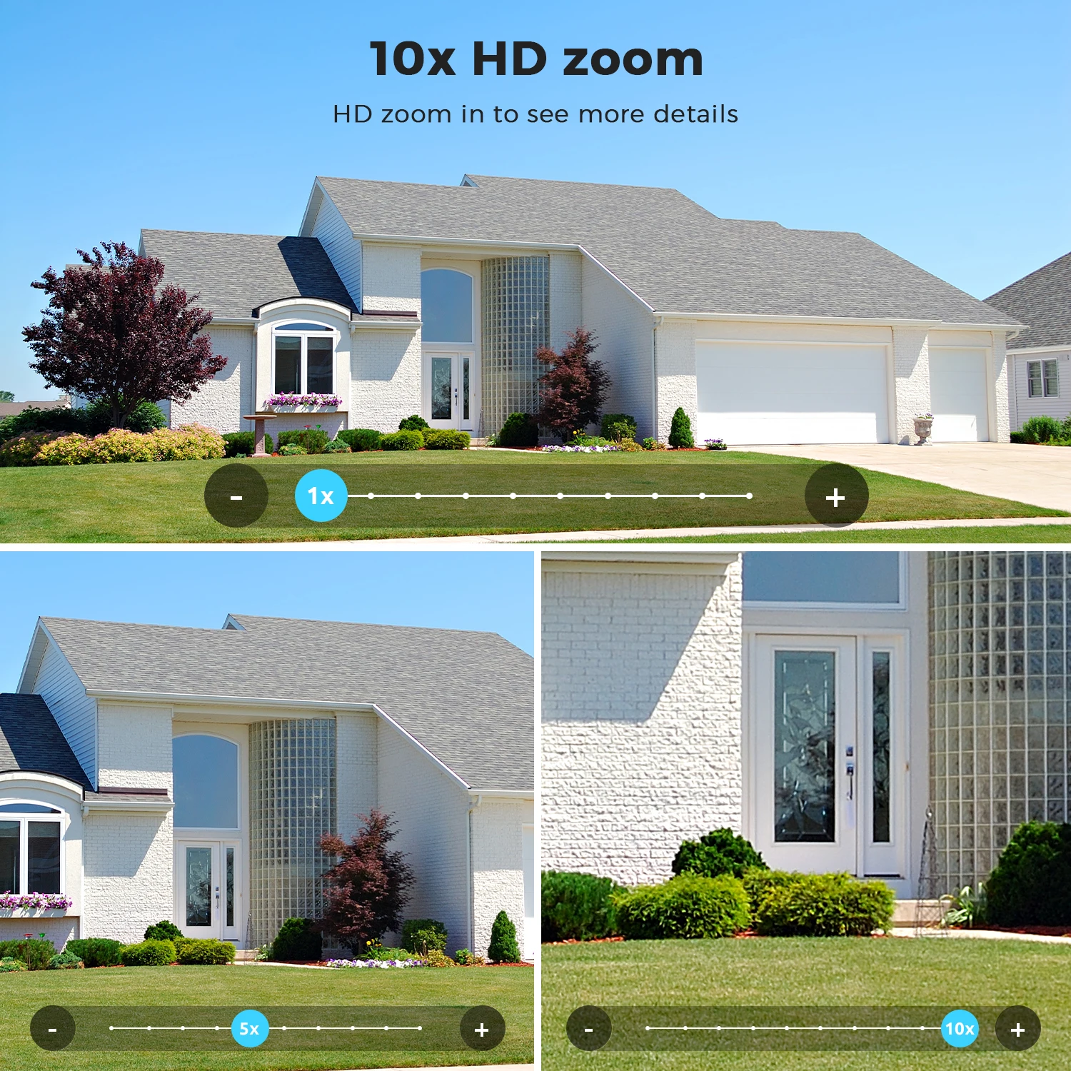 20MP Outdoors Wifi Camera 10K HD Three Lens Security 5G PTZ IP Camera 10X Digital Zoom Lens Human AI Auto Detect Tracking Camera