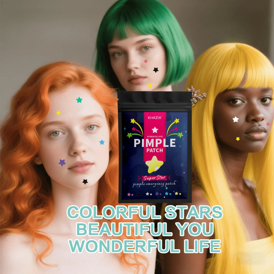 280 قطعة من رقع حب الشباب متعددة الألوان على شكل نجمة، رقع حب الشباب للوجه، رقع حب الشباب المخفية، ورقع البثور، رقيقة جدًا