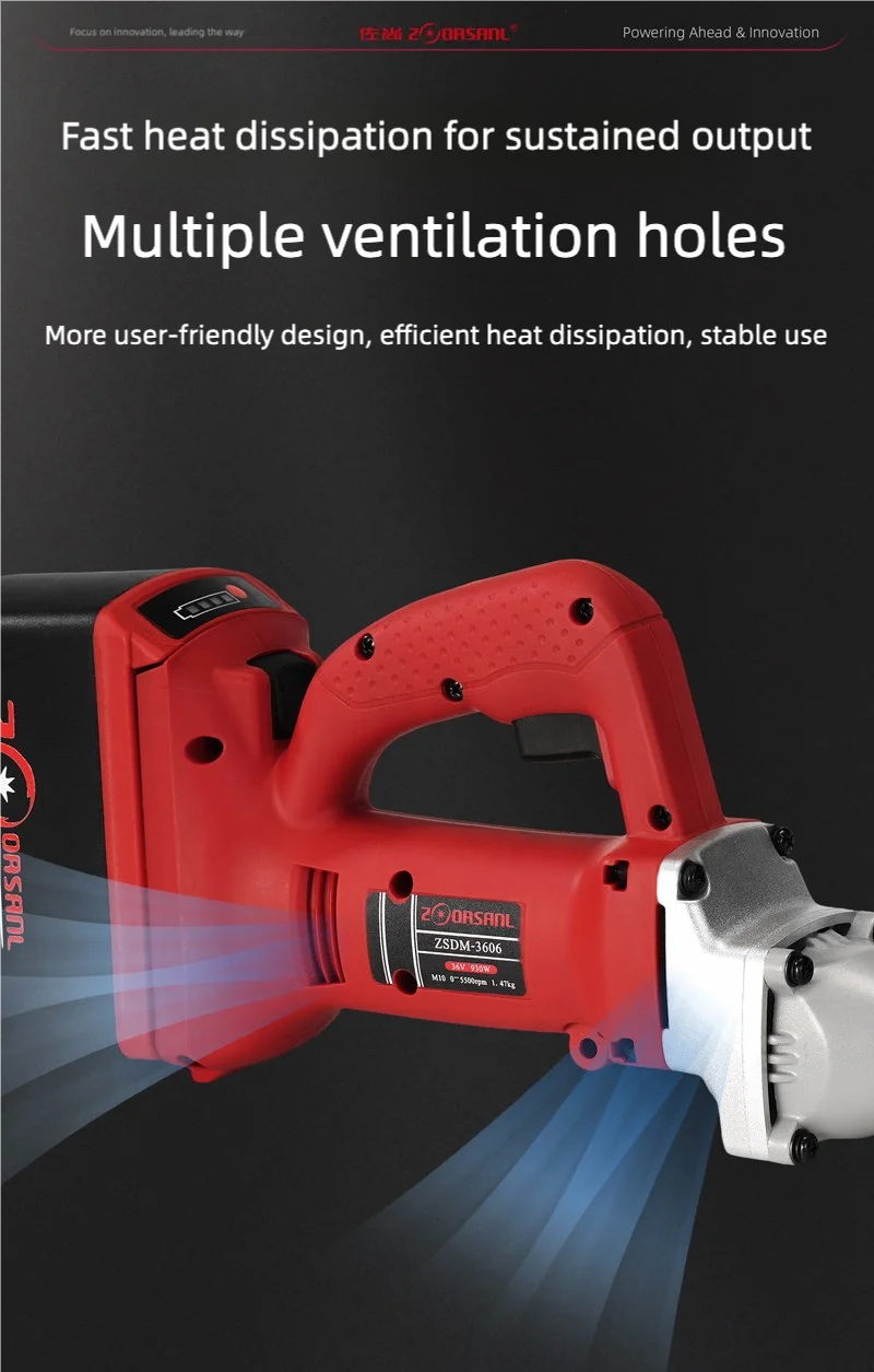 36V Lithium Battery Grinding Machine With Abrasive Wheel ZSDM-3606 Cutting Polishing Burnish Handheld Grinding Wheel Industrial - view 5
