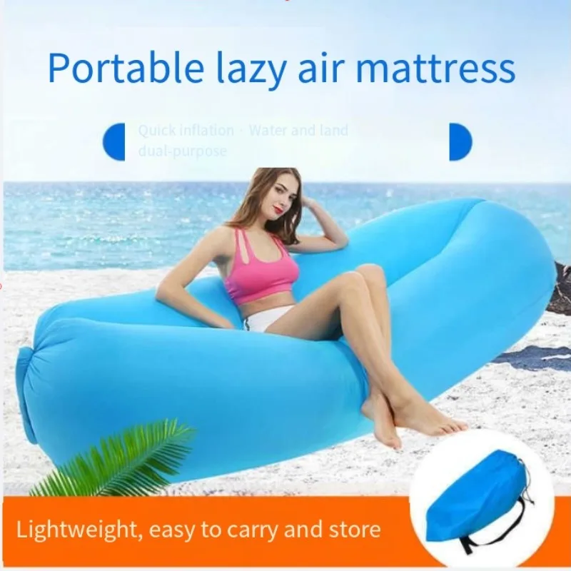

2PCS Lazy Inflatable Sofa Outdoor Portable Foldable Air Sofa Bed Camping Travel Beach Park Picnic Relax Sleeping Air Lounger