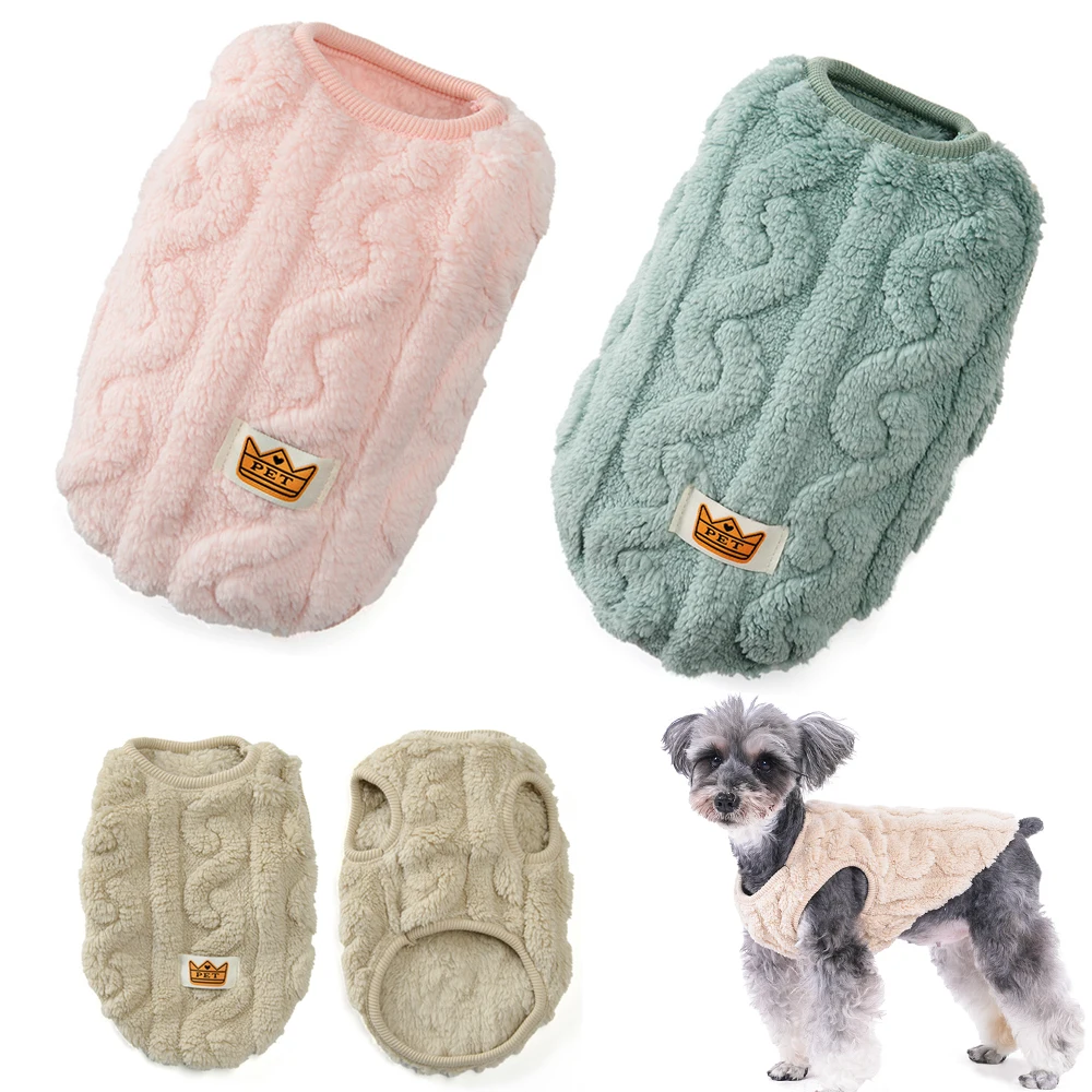 

Pet Dog Clothes For Small Medium Dogs Autumn Winter Cats Vest Apparel Soft Fleece Warm Puppy Jacket Sweatshirt Yorkshire Costume