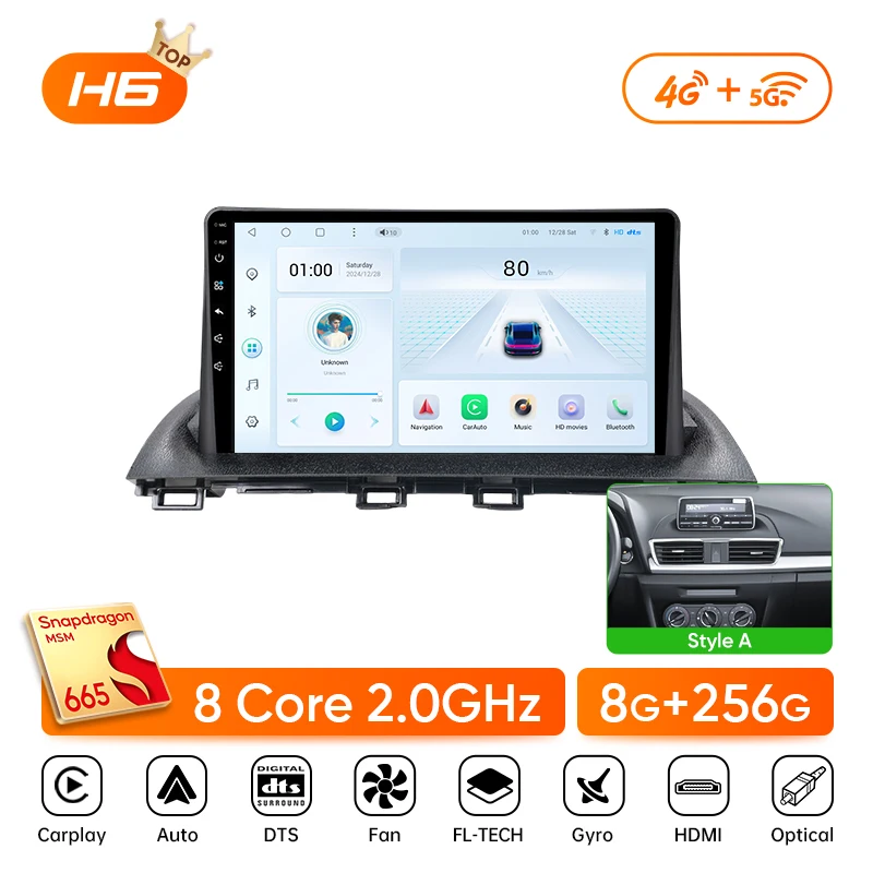 Ainavi Car Radio For Mazda 3 Axela 2013 2014 2015 2016 2017 Car Multimedia Player Wireless Carplay Android Auto HDMI 4G 2Din image 3