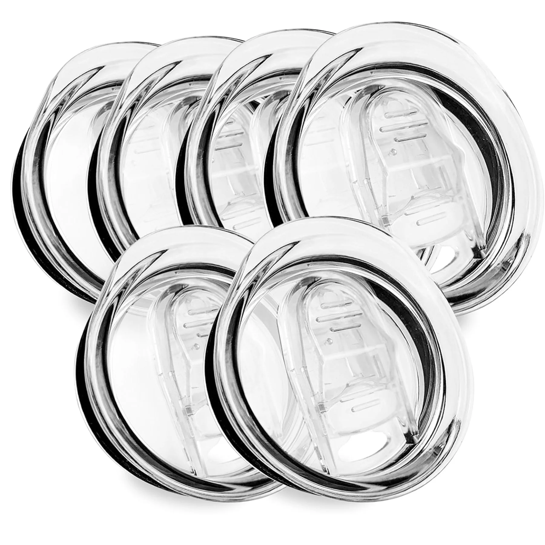 2 X 20oz Straight Cup Sealing Lids, Slide Lids, Replacement Lids for Slim Cups, Anti-Spill and Anti-Splash Lid Sets Suitable for