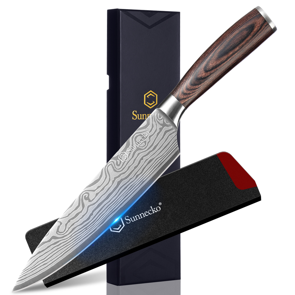  Sunnecko Chef's Knife 8“ 5.5” High Carbon Stainless Steel Kitchen Knives Slicing Tools Razor Sharp Meat Vegetable Cutting Knife 