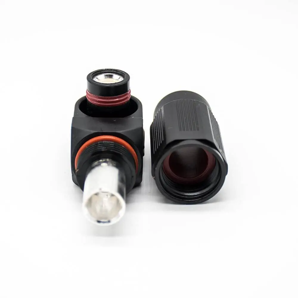  HV Connector Right Angle Plug Female Black 1 Pin 12MM 350A Plastic IP65 surlok Plus