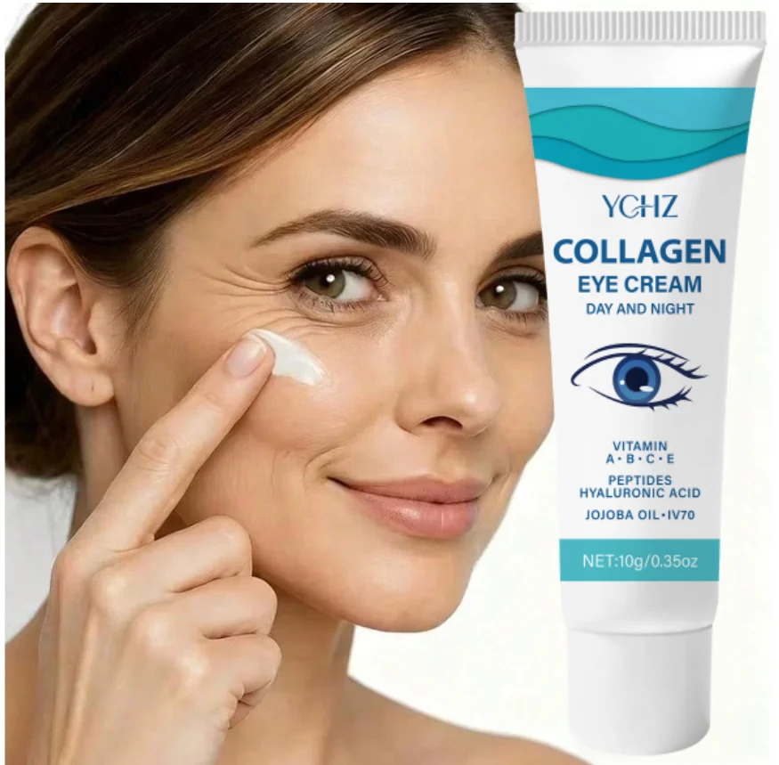 Collagen Eye Cream, Rich in Collagen and Niacinamide, Effectively Nourishes the Skin Around the Eyes, Provides Hydration and a Firming Effect, Making the Skin Smooth, Bright, and Elastic Light Texture, Gentle and Won'T