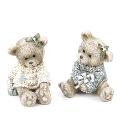 Cute 3d Bear Couple Mold Silicone Fondant Mould Chocolate Mousse Cake Molds Candle Aroma Stone Resin Clay Molds PRZY