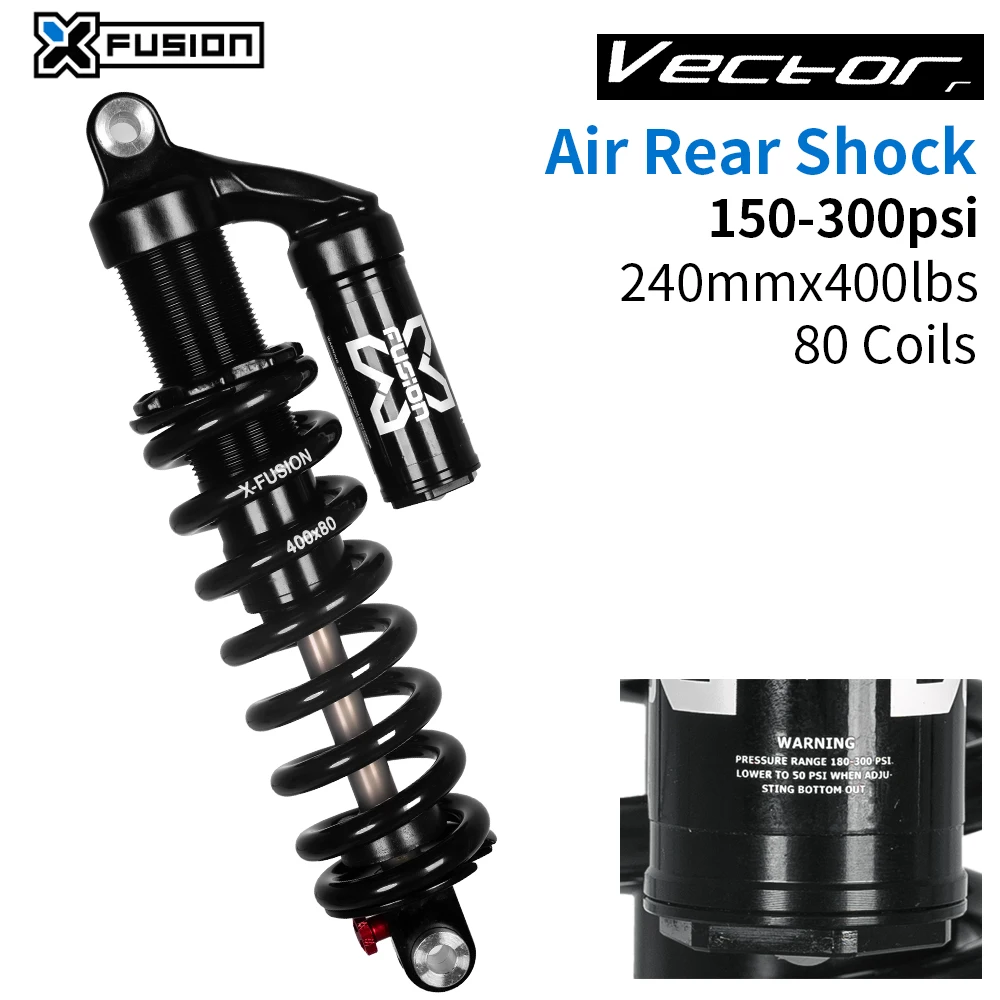

X-fusion VECTOR R AM MTB велосипедные амортизаторы МОТОЦИКЛ АМОРТИЗАЦИЯ ВЕЛОСИПЕД 240 мм 400 фунтов-80 винтовые пружины подвеска Запчасти для велосипеда