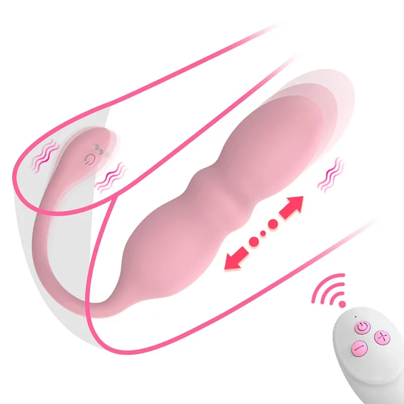 

Telescopic Vibrating Jumping Eggs Vagina Ball Anal Clitoris Stimulation G-spot Massager Female Masturbator Toys Remote Control