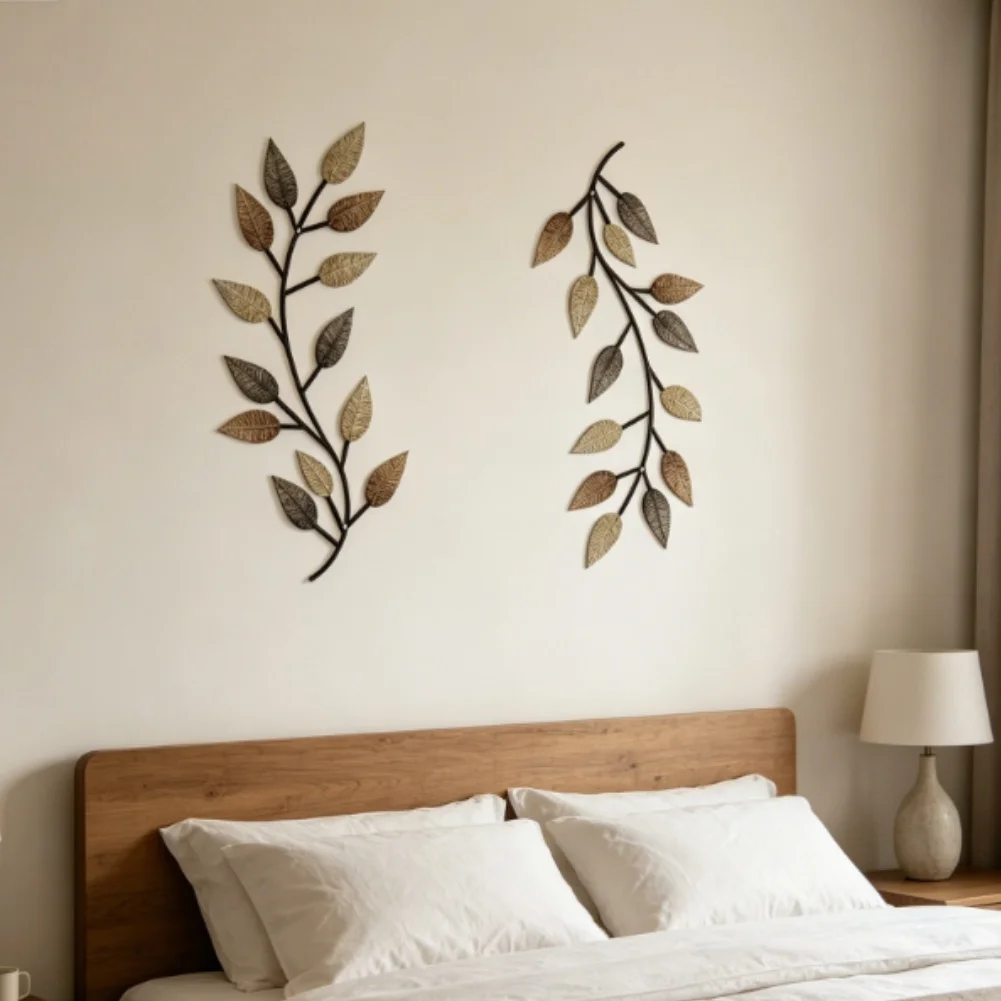 Rustic Metal Decoration Olive Vine Wall Decor Artistic Branch Pattern For Living Room Decor Elegant Wall Decoration