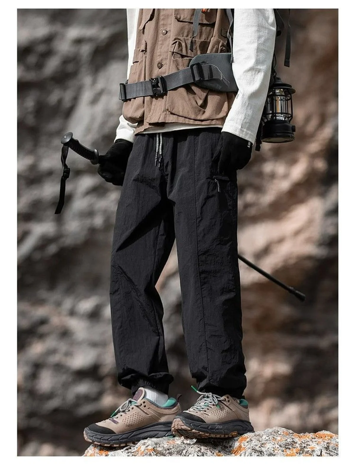 Vintage Baggy Hiking Cargo Pants Men Casual Sport Jogging Sping Summer Parachute Pants Outdoor Wide Leg Trousers - view 2