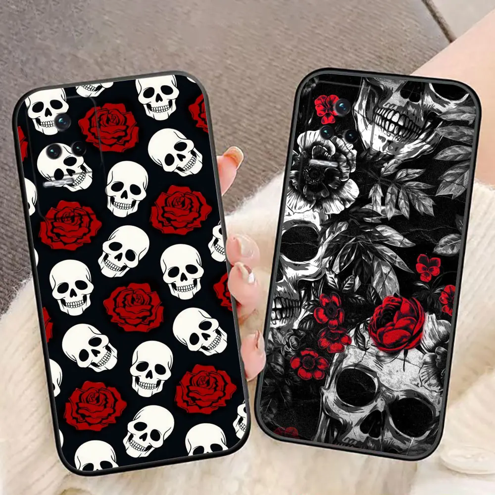 

Skull Flower Art Mexico Phone Case For Redmi K60 K40 K30 15 15C 14C 13C 12C 12 10 10C 9T 9C 9A 9 8 8A A1 A2 A3 Pro Plus Cover