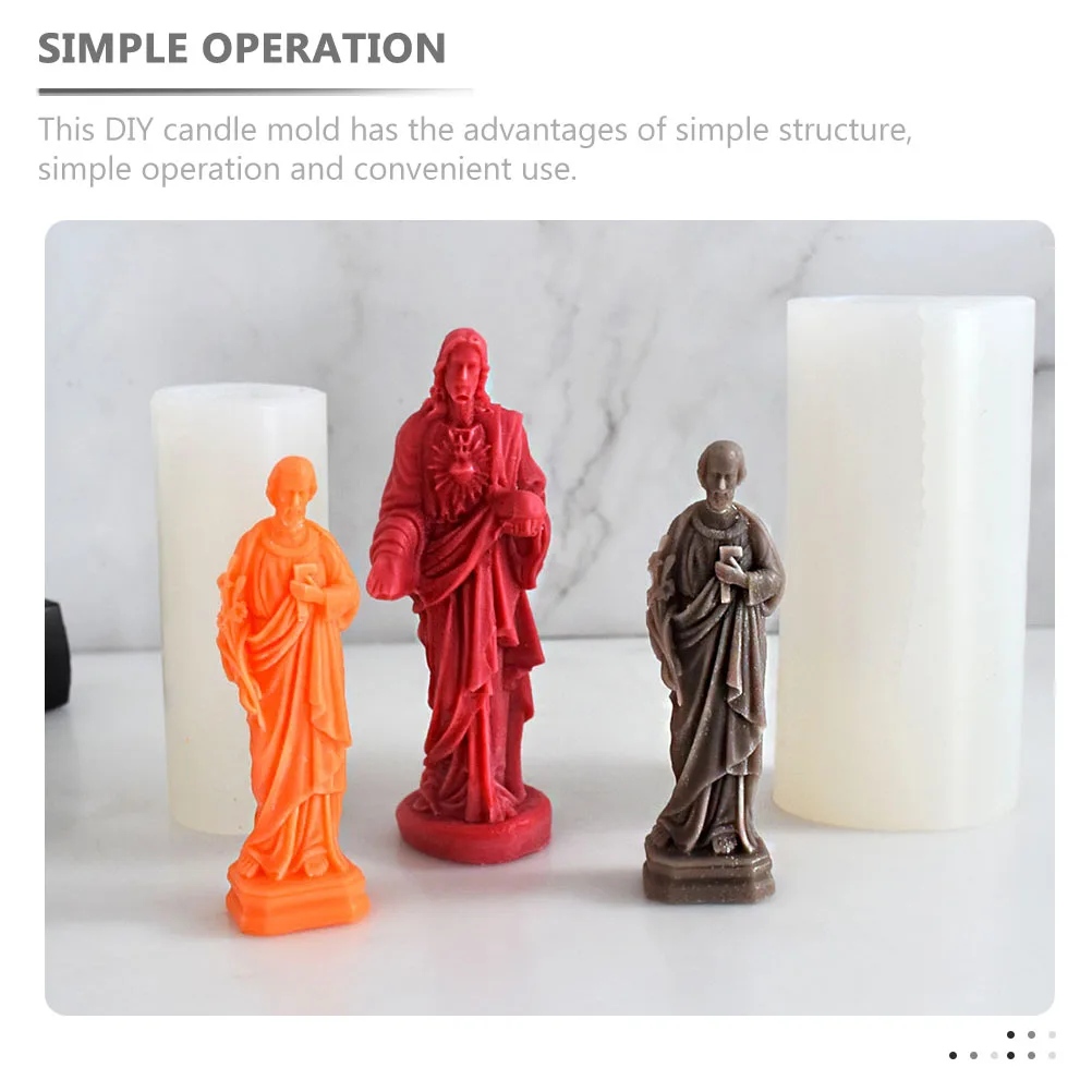 

Jesus Shaped Silicone Diy Making Crafts Resin Soap Gypsum Epoxy Jesus Statue Ornament Mold Creative Casting Mold