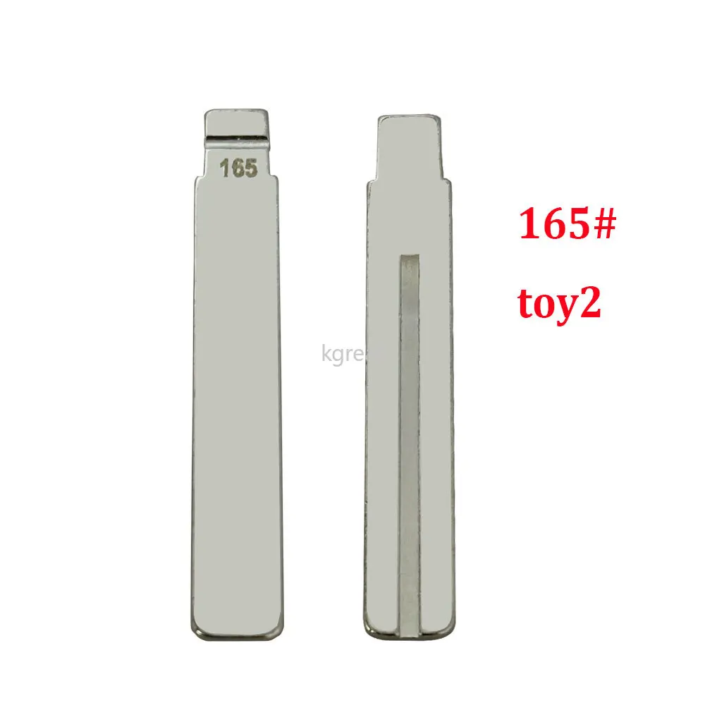 10pcs 165# TOY2 KD Car Key Blade Smart Remote Uncut Car Key Blades Uncut Flip Blank Car Key Blank for Toyota Lexus BYD