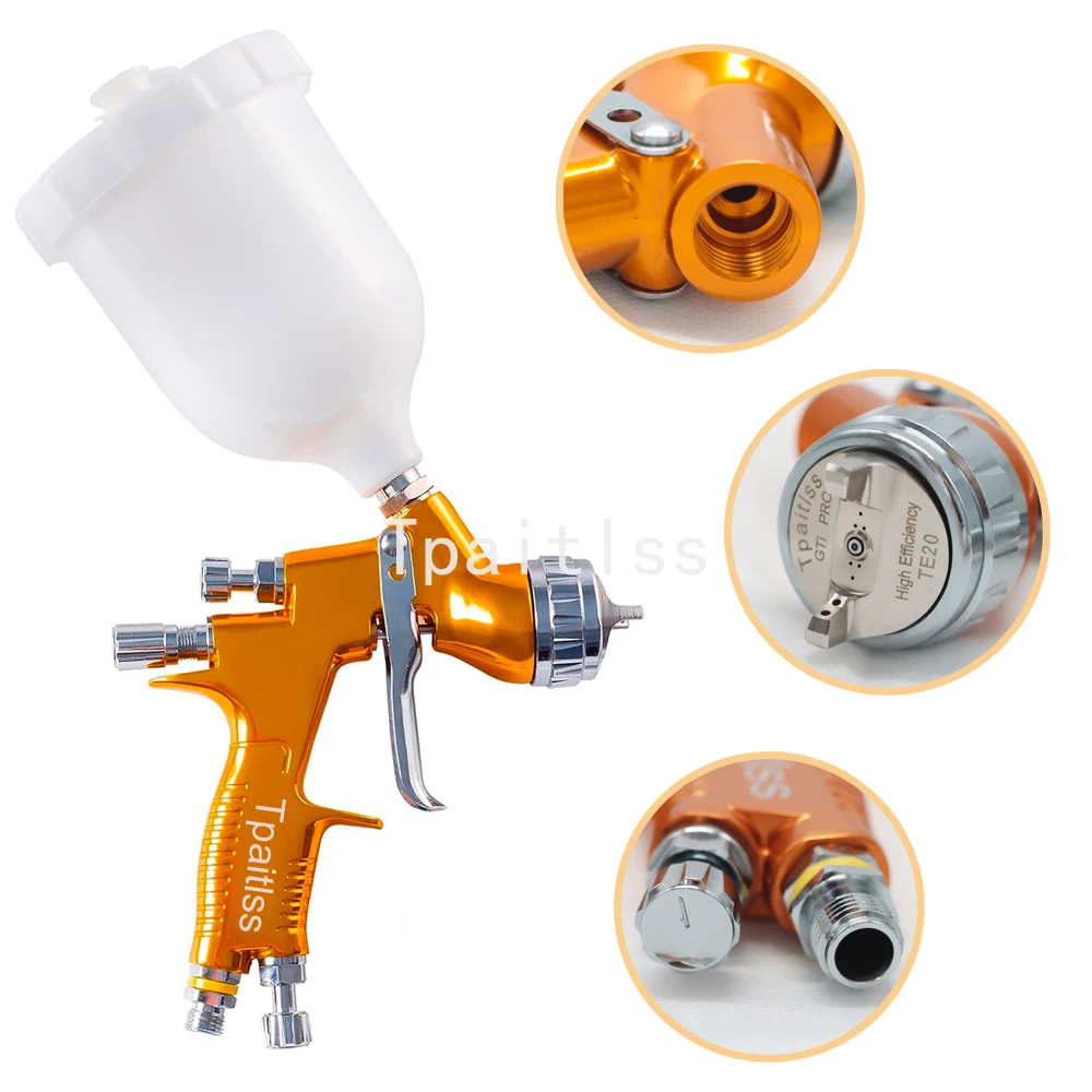 Tpaitlss-Pistolet de Peinture localité pour Voiture, 1.3/1.8mm, Buse TE20/T110, à Base d\'Eau