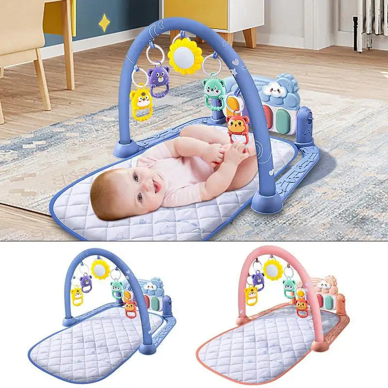 

Baby Floor Mat Activity Gym Baby Play Mat For Floor Baby Activity Playmat With Toy Piano Lights Music Smart Stages Learning