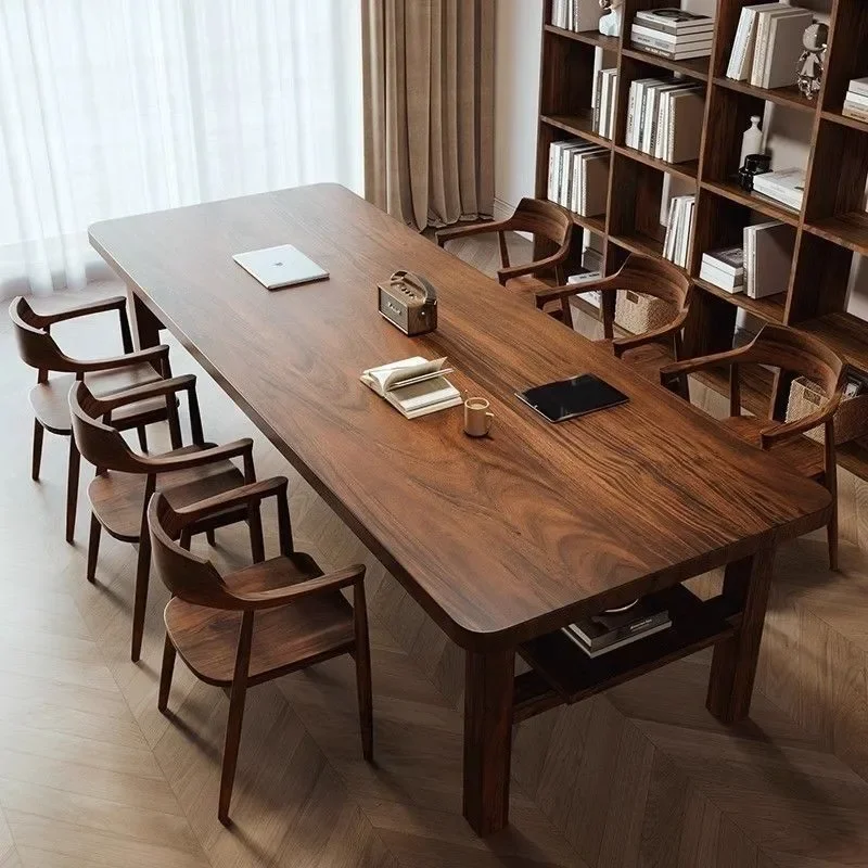 South American walnut living room desk writing reading study long table workbench home dining table desk dual-use