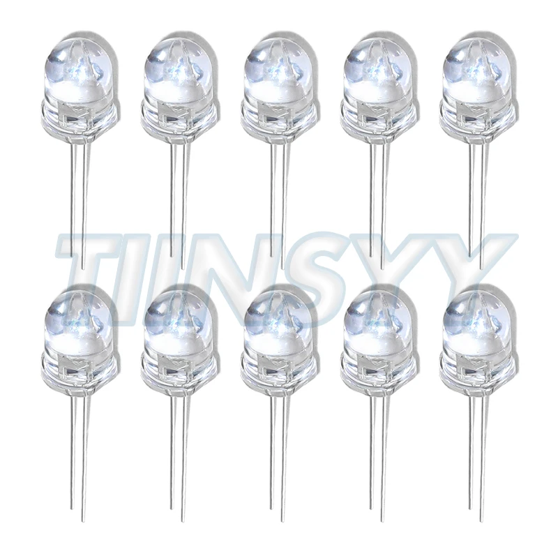 10MM LED Diode F10 Light Emitting Diodes Assorted Kit White Red Green Blue Yellow DIY Electronics Components