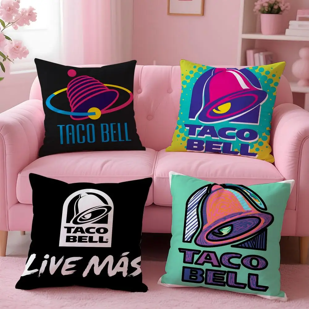 brand Taco Bell Cushion Cover Soft Washable Pillowcase Cushion Cover for Sofa Bed Car Travel Office Home Decor