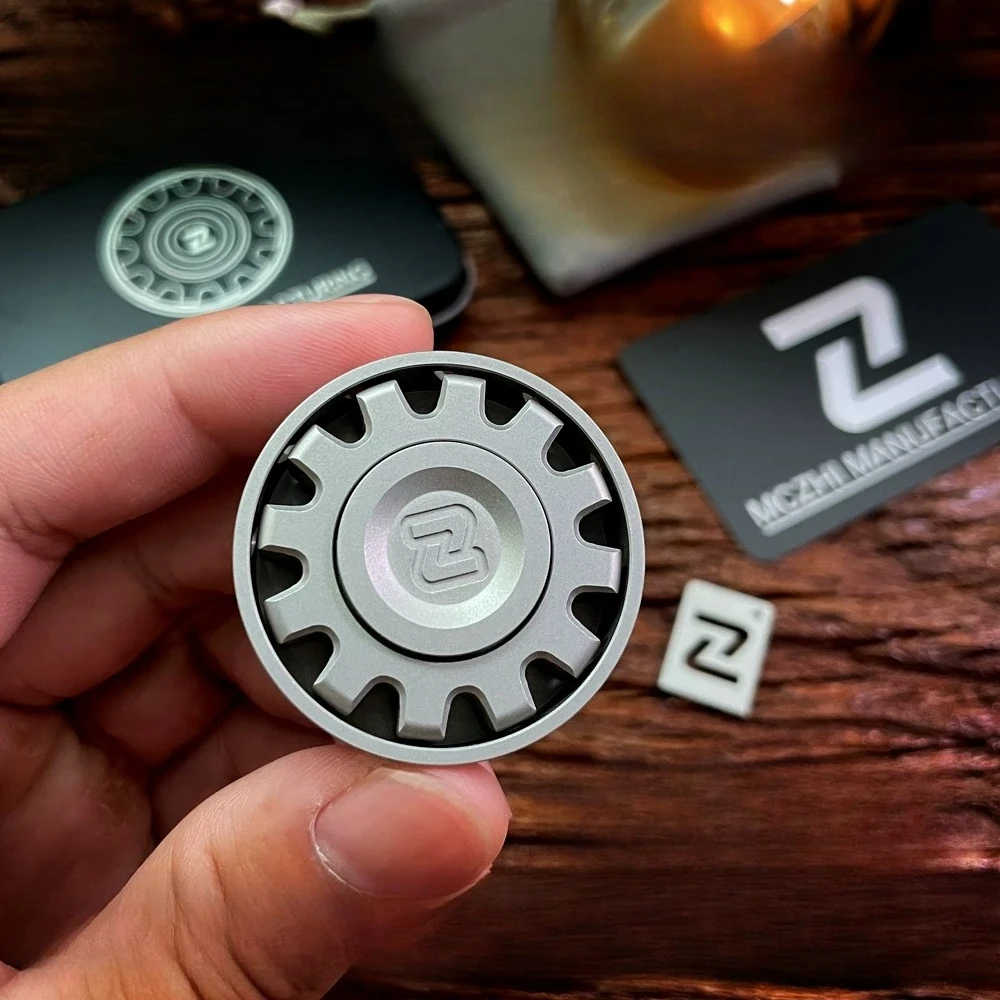EDC Fidget Spinner, Premium Mechanical Rotating Finger Toy, Adult Stress Relief Black Tech Fidget Gadget