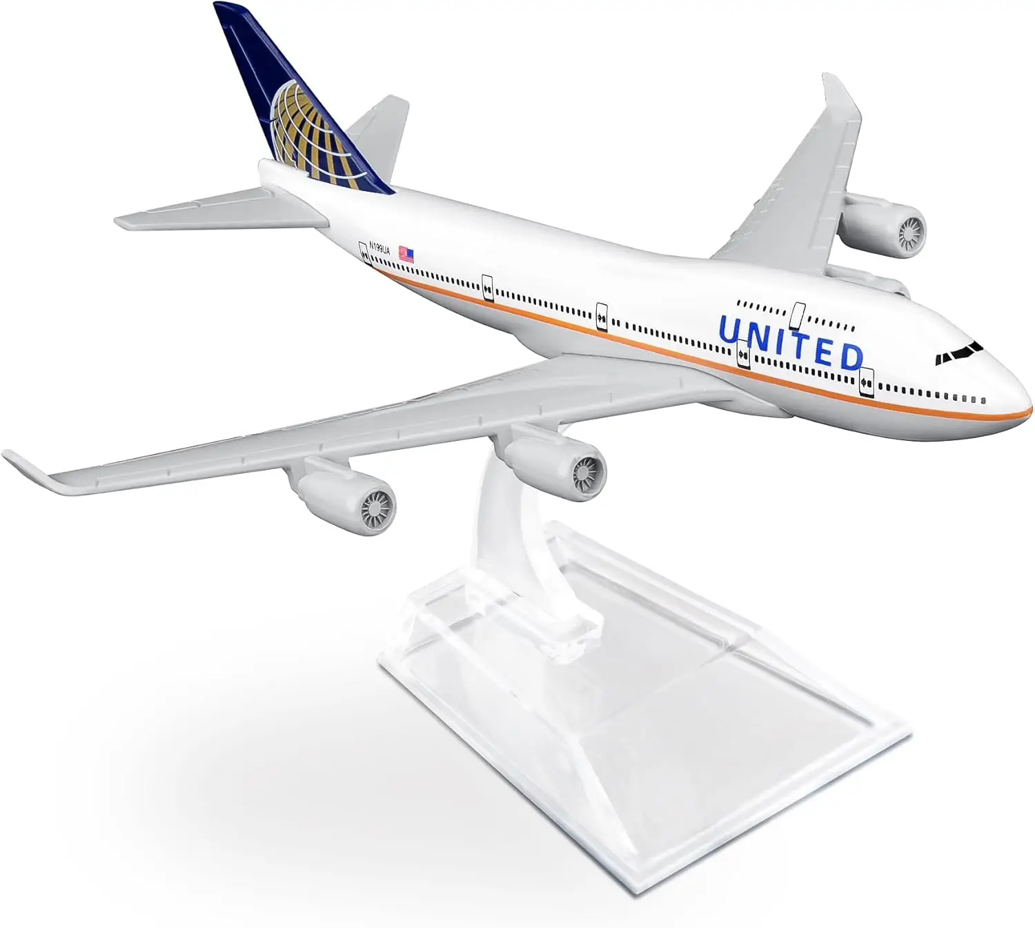 16 سنتيمتر B747 نموذج طائرة المتحدة طائرة سبيكة دييكاست نموذج طائرة هوائية ديكور المنزل جمع وعرض ثابت