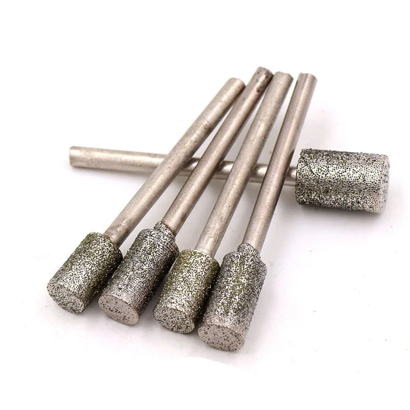 Imagem -03 - Diamond Burr Grinding Engraving Bit Haste para Dremel Rotary Escultura em Pedra de Jade Polimento 353 mm 05 Mm10 mm Pcs 10 Pcs