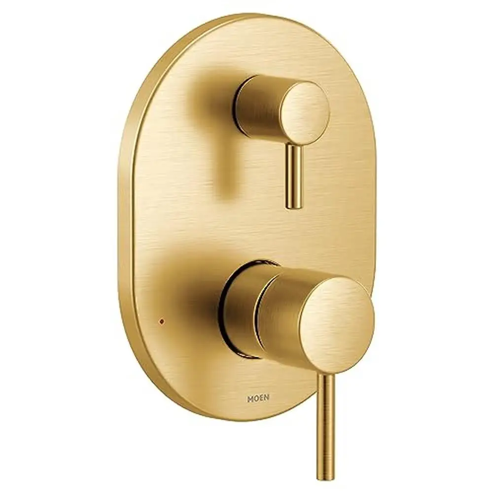 Gold Brushed M-CORE 3-Series 2-Handle Shower Trim with Transfer Valve Volume Control Pressure-balancing Capabilities Integrated