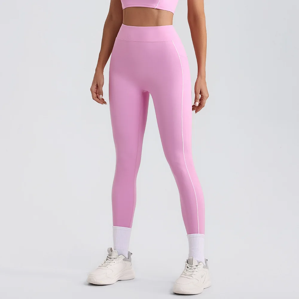 

Maxdutti Ins Fashion Blogger High Waisted Hip Lifting Pocket Yoga Pants For Running Fitness Worn Outerwear Sports Pants Woman