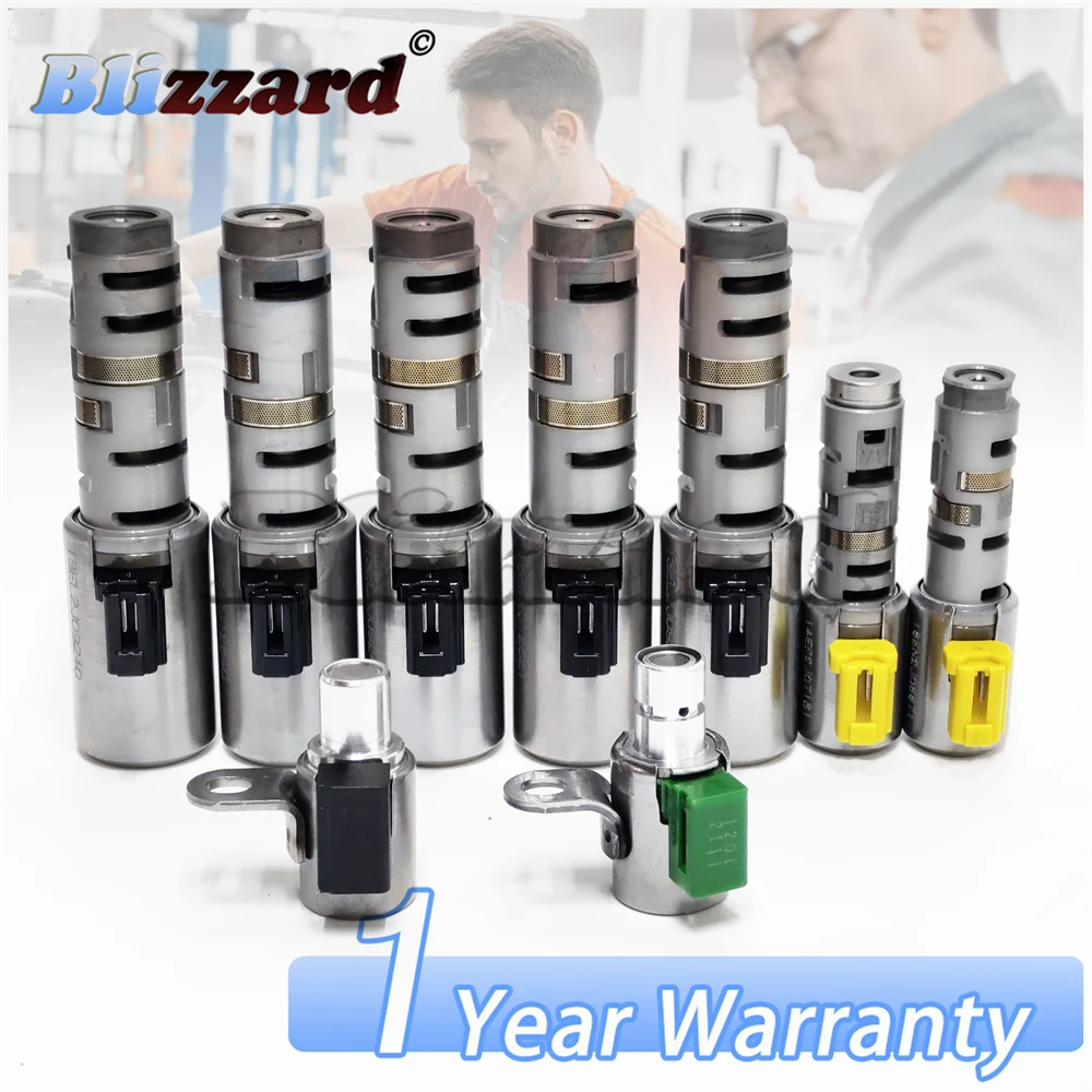 9 Pcs Original TR80SD 0C8 Solenoid Valve 0C8325039 for 2010-2015 Audi Q7 TDI Suitable for 2007-U Transmission tools Warranty