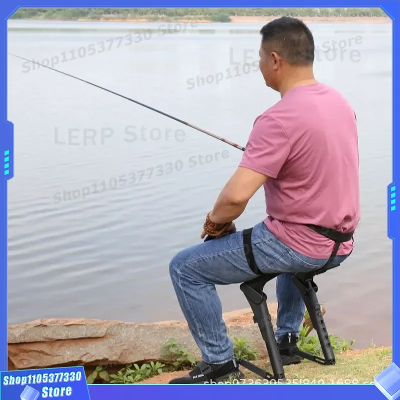 Portable Folding Fishing Stool Outdoor Lightweight Adjustable Height Seat Modern Design for Camping Hiking Special Work Chair