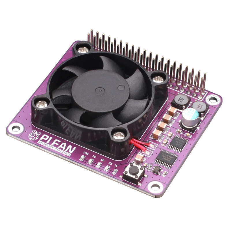 Nvarcher-Ventilateur de refroidissement Raspberry Pi, radiateur audio pour carte mère 4B/3B +