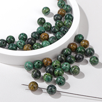 8MM 50pcs Green African turquoise Stone Beads Round Loose Spacer Beads for Jewelry Making Accessories