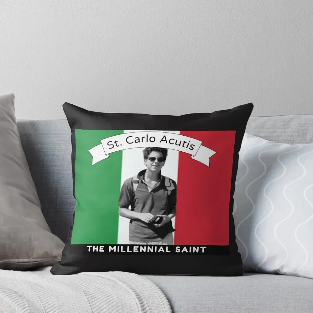 

St. Carlo Acutis, The Millennial Saint Canonization Throw Pillow bed pillows Decorative Cushion Christmas Covers pillow