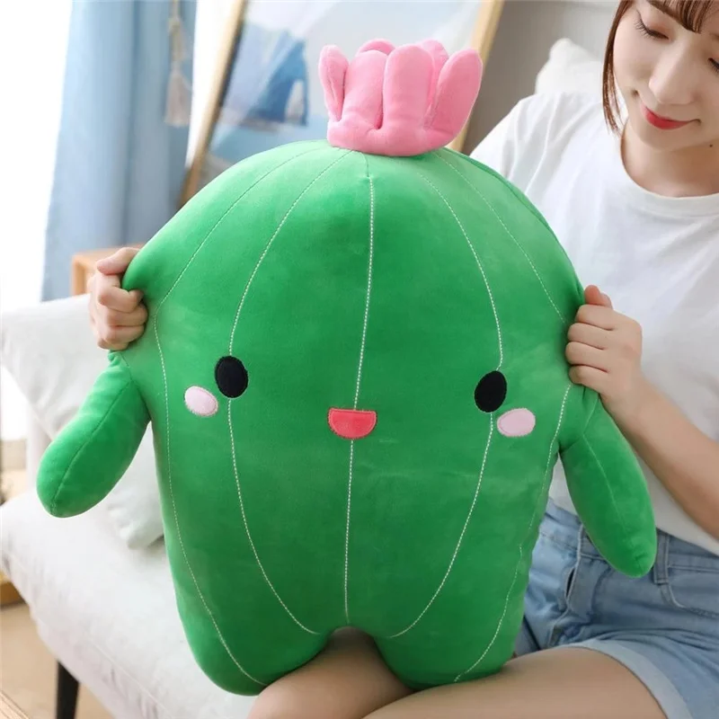 Muñeco de peluche con forma de flor para niños y niñas, muñeco de peluche de Cactus, almohada, cojín, regalo, decoración de dormitorio