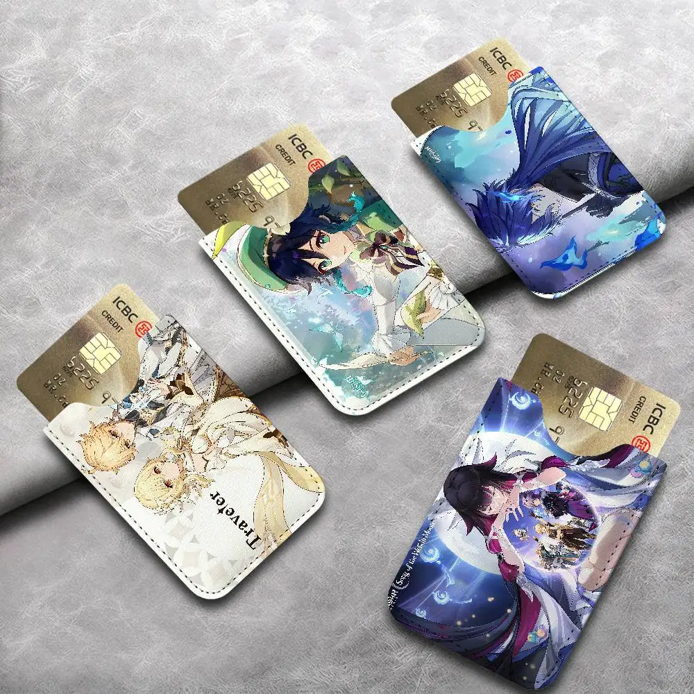 Genshin Impact game Credit ID Business Card Holder, Practical Pocket Gift for Outdoor Driving & Daily Use