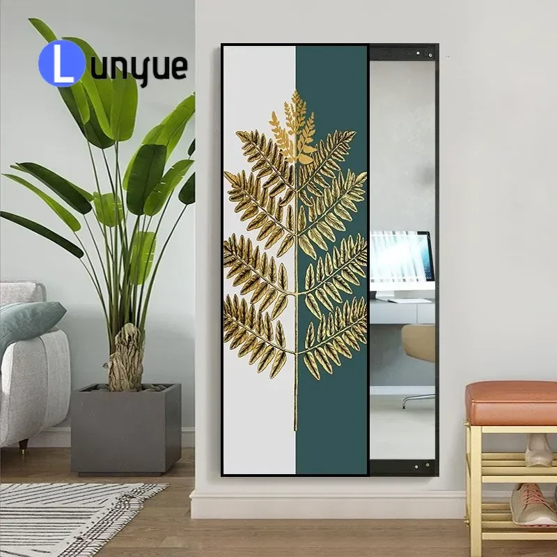 Hidden Full Length Mirror Wall Mounted Full Body Mirror Adhesive Home Simple Modern Style Space Saving Decor for Bedroom