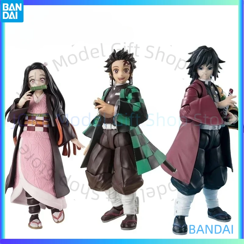 

In Stock Brand New Genuine Bandai SHF Demon Slayer Series Kamado Tanjiro Kamado Nezuko Tomioka Giyu Movable Doll Hand Model Gift