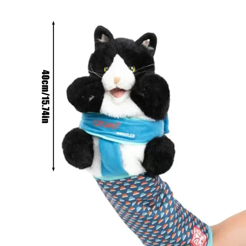 Qx2d Cats Wrestler Hand Puppet Prush Plush Toy สำหรับสัตว์เลี้ยงสนุกเล่นตุ๊กตาสัตว์