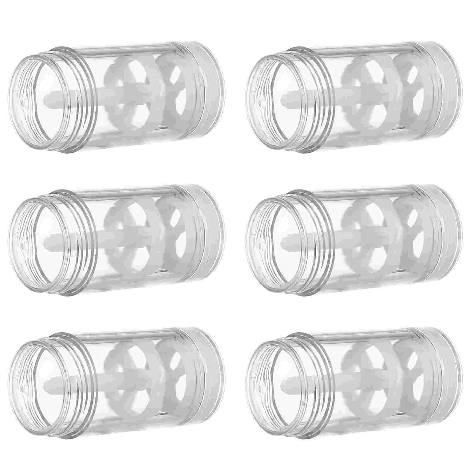 6 Pcs Deodorant Rotating Bottle Storage Holder Container Empty Tube Plastic Round