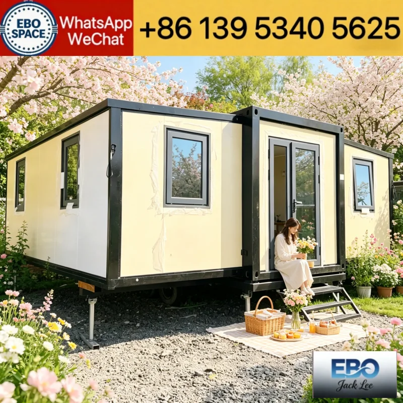 20ft Mobile Space Capsule House Waterproof Sound Insulation Prefab Cabin Glamping Capsule Hotel For Resort Homestay